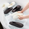 JAJU [JAJU] Quilted Washable Open-Toe Living Room Slippers_L_Charcoal