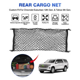 Karltys - Red de carga estilo sobre para GMC Yukon/Chevy Tahoe/Suburban 2015-2024 2025, organizador de carga con red de nailon ajustable de doble capa