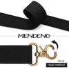 MENDENG Suspenders for Men Black Bronze Snap Hooks for Belt