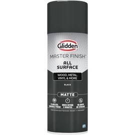 Glidden Master Finish 12 oz. Matte Black Interior/Exterior All Surface Spray Paint and Primer