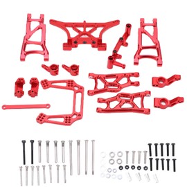 1/10 RC Metal Upgrade Accessories for TRAXXAS RC Front Rear Suspension Arm Steering Cup Kit for TRAXXAS SLASH 2WDRed