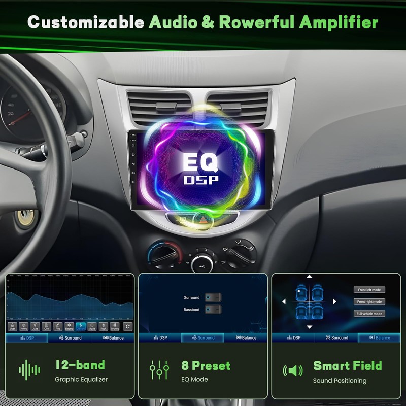 2+64GB Android 15 Car Radio for Hyundai Accent Verna Solaris