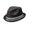Peter Grimm Depp Natural Straw Fedora - Black (L/XL)