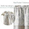TOPICK Floral Kitchen Curtains Blackout Valance Botanic Patterns 18 Inch