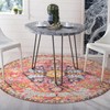 Lahome Bohemian Floral Medallion Round Rug - 4Ft Hot Pink