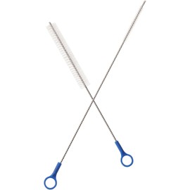 SECFOU 2 Piezas Cepillo de Acero Inoxidable y Plástico para Limpiar Biberones y Pajillas Reutilizable y Flexible, Adecuado para Bebés y Pequeños