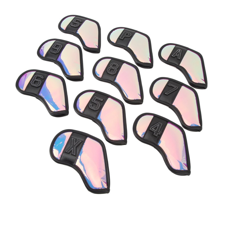 10 PCS Golf Club Head Covers PU Fabric Surface Stylish