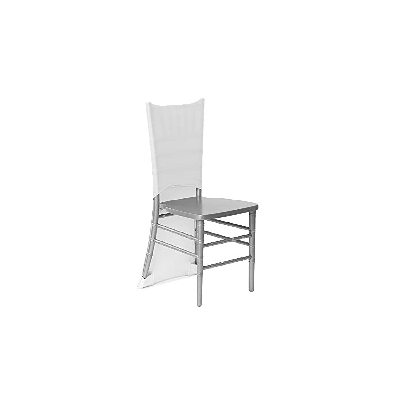 CV Linens 6156us Spandex Chiavari Chair Back Cover White