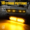 Xprite 8PCS LED Emergency Strobe Lights, Amber 12-LED Surface Mount