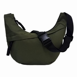 ADAISM Crescent Bag for Women Men Luna Crossbody Hobo Bags Nylon Moon Dumpling Bag Adjustable Shoulder Lightweight (Green)