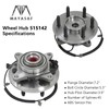 MAYASAF 515142 Front Wheel Hub and Bearing Assembly 6 Lugs