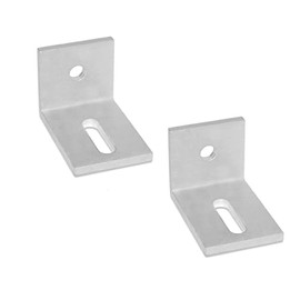 Ganter Normelemente Sturdy Mounting Brackets Heavy Duty Angle Connector GN 970-ALM-40-60-40-C Irregular Aluminium 40 x 60 mm Pack of 2