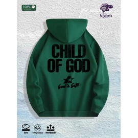 Child of God Graphic Hoodie 100% Cotton US Warehouse 7 ColorsColor: Army Green, Size: Xl