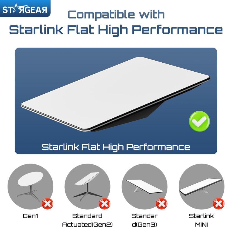 STARGEAR Starlink Flat High Performance Extension to RJ45 Cable, Ethernet