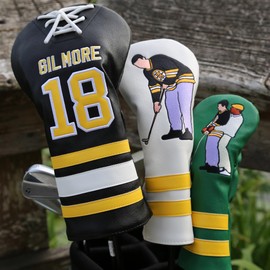 Funny Golf Head Covers - Premium Leather Driver Headcover, Fairway Wood, and Hybrid Covers - Inspired Design with Premium Embroidery - Unique Golf Gift & Accessories for Men and Women Golfers (Set)