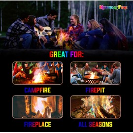Mystical Fire Color Changing Packets Fire Pits Campfire Long-Lasting Enchanted Multi-Color Magical Family Fun for Indoor Fireplace or Outdoor Use 0.882 Ounces 6 Pack