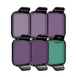Freewell Bright Day Filter Kit for DJI Flip Drone – ND8/PL, ND16/PL, ND32/PL, ND64/PL, ND1000, UV for Light Control and Glare Reduction