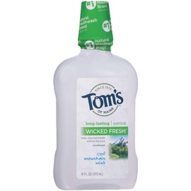 Tom's of Maine Wicked Fresh! Mouthwash Cool Mountain Mint 16 oz (Pack of 8)