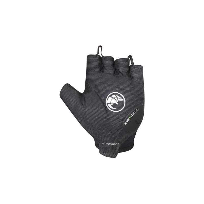 Chiba BioXCell Road Cycling Gloves Short Black 2025: Size: L