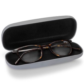 TOPSIDE Hardcase Soft Touch Glasses Case with Microfibre Cloth, gray