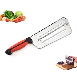 Eastrpupira Multifunctional Vegetable Cutter, Stainless Steel Dual Blade Julienne Cutter, Shredder Knife with Sharp Blades for Slicing, Grating & Shredding
