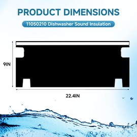 11050210 Dishwasher Sound Insulation Compatible with Bosch Thermador & Gaggenau Dishwashers Rubber Insulator Replacement Replaces 746519 AP7192891 00746519