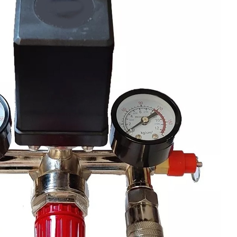 Air Compressor Pressure Switch with Dual Gauge Pump Pressure Control