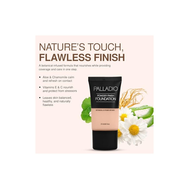 Palladio Base Líquida Skin Foundation Powder Finish Golden Beige 0.91