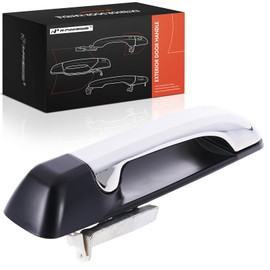 A-Premium Rear Left Driver Side Exterior Door Handle Compatible with Ram 1500 2011-2018, 1500 Classic 2019-2021, 2500 3500 4500 5500 2011-2021 & Dodge Ram 1500 2009-2010, Ram 2500 3500, Chrome Lever