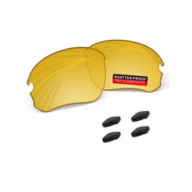 iLikeo PRO+ Polycarbonate Non-Polarized Replacement Lenses for Oakley Si Speed Jacket OO9228 Sunglasses - HD Yellow