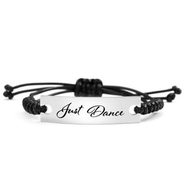 SOUSYOKYO Just Dance Bracelet Dancing Message Bracelets Dancer Gifts Jewelry for Women Men