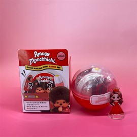 Amuse Collaboration Quick Makeup &&& Monchichi Mini Gacha Worm Set / 어뮤즈 콜라보 퀵 메이크업 &&& 몬치치 미니 가챠 웜 세트