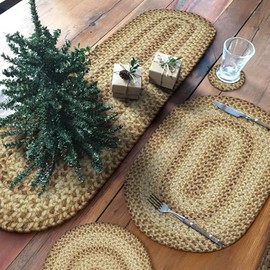 Cookie Doughg Jute Braided Rope Coasters 4", Warm Lodge and Cabin Decor, Set of 6, Multicolor - Durable, Absorbs Moisture, Easy to Clean and Protects Furniture