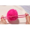 SUSULU Furry Hair Elastic Bands Faux Rabbit Fur Pompom Hair