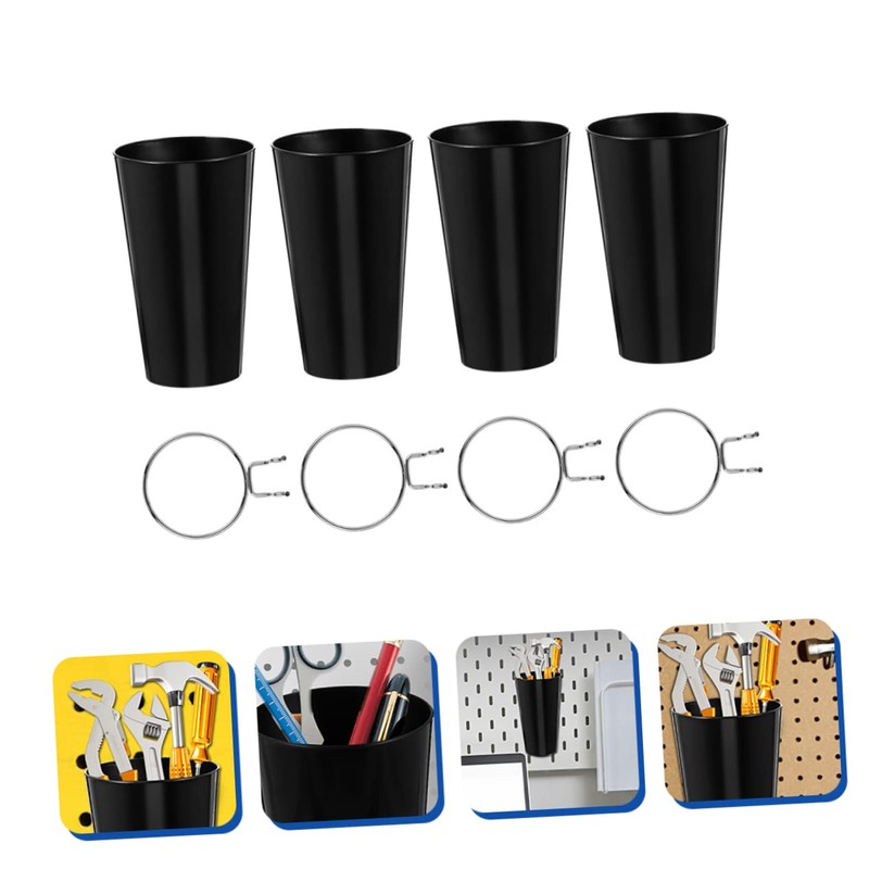 KONTONTY 4 Sets Multifunctional Pegboard Hooks and Cups Kit and