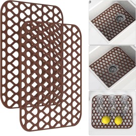 Toovem Sink Protectors for Kitchen Sink, 2Pcs TOOVEM13.6x 11.6''Non-Slip Silicone Mat