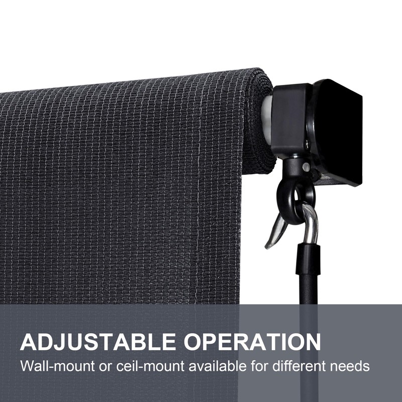 VICLLAX Outdoor Roller Shade, Patio Cordless Blinds Roll Up Shade