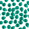 Nexlynk 100PCS Crystal Glass Beads 8×10mm, Malachite Green Faceted Teardrop