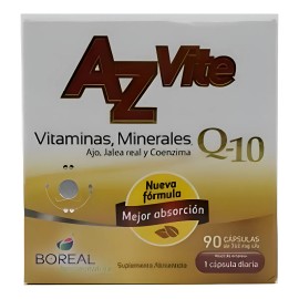 Azvite 90 Cpsulas Ajo Y Coenzima Q10 Para Energa Sin Sabor