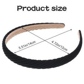 Bremorou 4Pcs Headbands for Women Non Slip - Thin light Fabric Headband, Fashionable Non-Slip Knitted Hairbands in Solid Colors, Perfect Hair Accessories for All Occasions