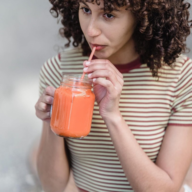 99 Pcs Plant-Based Reusable Straws with Cleaning Brush –Drinking Straws
