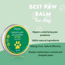 Disane Natural Dog Paw Balm 100 ml | Balm for Dry, Irritated and Inflamed Pads | Moisturizes, Soothes and Dog's Paws