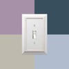 Amerelle Savannah Single Rocker Wood Wallplate in Distressed White