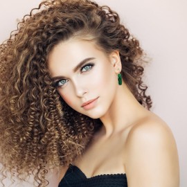 SeagullIN 10X30 MM Gemstone French Dangle Earring 18k Yellow Gold Plated Gemstone Dangle Earrings For Women | Birthstone Earring For Women (Emerald)