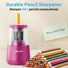 JARLINK Electric Pencil Sharpener, Heavy-Duty Helical Blade to Fast Sharpen,