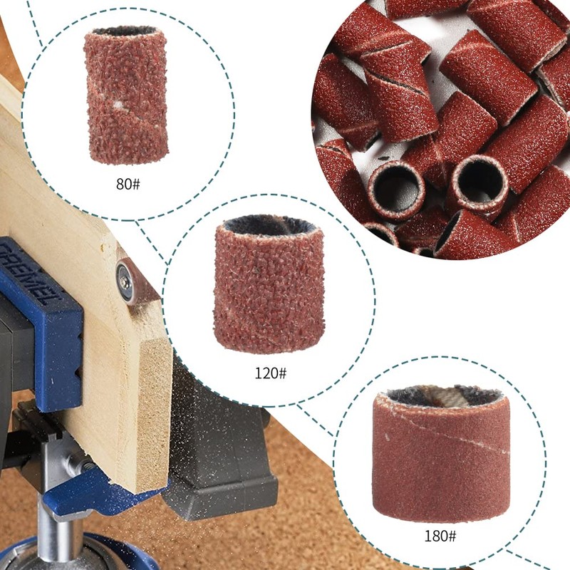Wolfride 132 Piece Sanding Band, Router File, Electric File, For