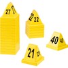 Global Industrial Numbered Cones, 21-40, 4-1/2"L x 4-1/2"W x 4-3/8"H,