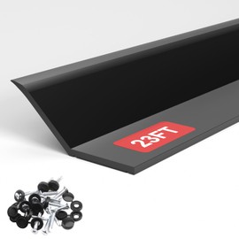 Garage Door Seal Top and Sides - 23 FT TPE Weather Stripping Garage Door Seal Replacement Weatherproofing Universal Sealing, Black