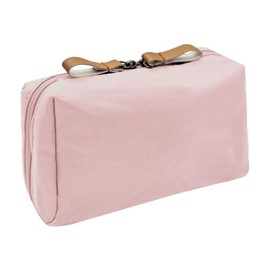 Long Keeper Small Cosmetic Bags Cute Make Up Bag Women Girls Travel Small Cosmetic Clutch Toiletry Bag Wash Bag Portable Makeup Organizer Cosmetic Zipper Pouch (Pink)