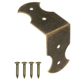 FUXXER® 40 x Angle Connectors Fittings Antique Vintage Brass Design 23 x 13 mm Pack of 40